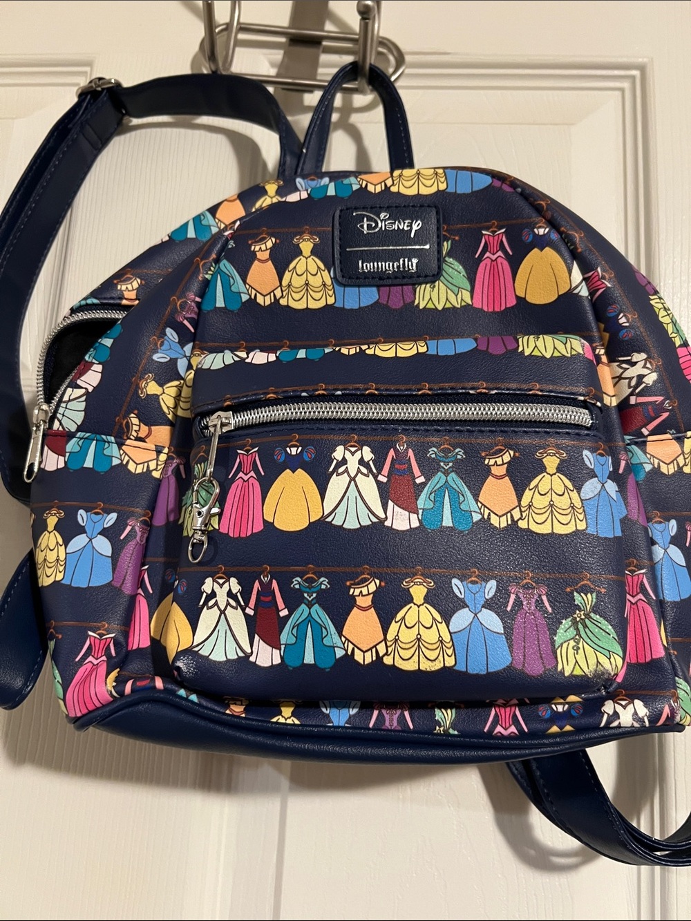 Loungefly Navy Multicolor Princess Dress Mini Backpack